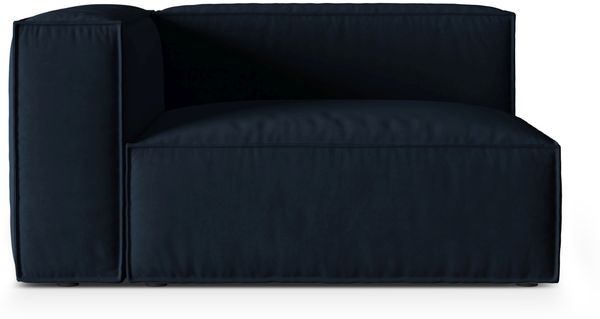 Micadoni Eckmodul Nuria 2-Sitzer Links Samt Dunkelblau