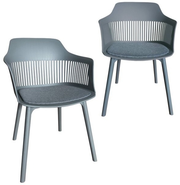 TRISENS Gartenstuhl Helios (1 Stück, 2 St), Terrassenmöbel für Außen- und Innenbereich Essstuhl in eleganter Optik Bild 4