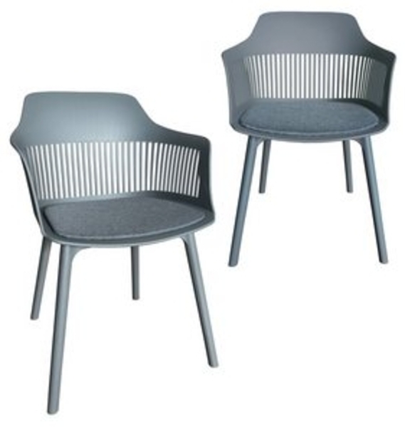 TRISENS Gartenstuhl Helios (1 Stück, 2 St), Terrassenmöbel für Außen- und Innenbereich Essstuhl in eleganter Optik Bild 6