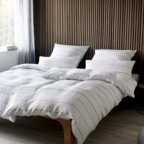 elegante Halbleinen Bettwäsche Balance pastell | 135x200 cm + 80x80 cm