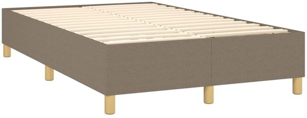 vidaXL Boxspringbett mit Matratze Taupe 120x200 cm Stoff, Härtegrad: H2 [3142405] Bild 4