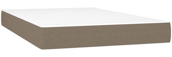 vidaXL Boxspringbett mit Matratze Taupe 120x200 cm Stoff, Härtegrad: H2 [3142405] Bild 5