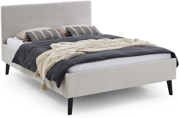 Polsterbett >Avola< Liegefläche 140x200 cm, Poso Farbe Beige – 146x100x210cm (BxHxT)
