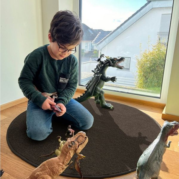 Kubus Kinderteppich Turtle, Individuell einsetzbar, Rund, Verschiedene Größen und Farben