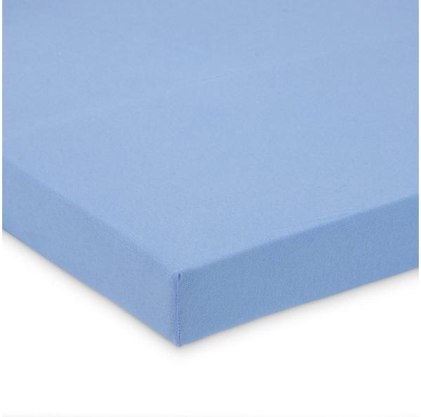 FabiMax BIO Jersey Spannbettlaken für Laufgitter 75x100 cm, blau