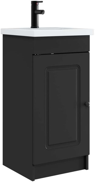 vidaXL Badezimmerschrank mit Waschbecken Schwarz 42 x 40 x 84,5 cm 889995