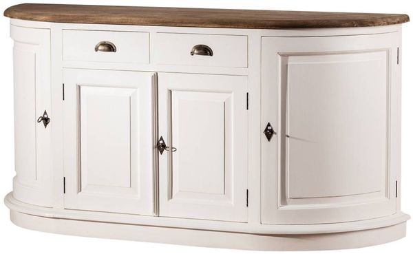 Dekoria Kommode Brighton 4 Türen + 2 Schubladen white&natural