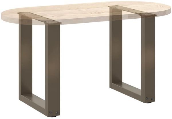 vidaXL Couchtischbeine U-Form 2 Stk. Naturstahl 38x(42-43) cm Stahl 4013155 Bild 8