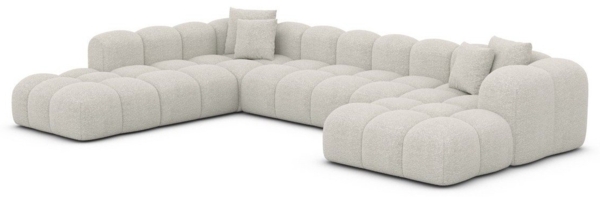 Sofa Dreams Wohnlandschaft Polster Stoffsofa Modern Ottomane Couch Samtstoff Formentera XXL, Loungesofa