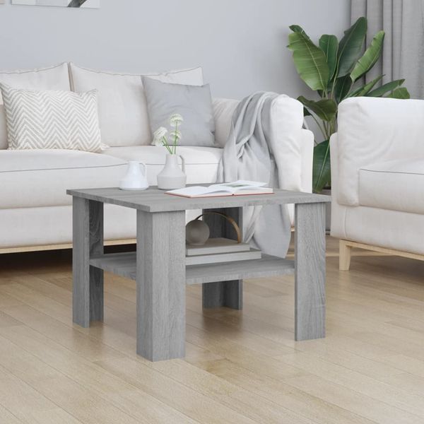 vidaXL Couchtisch Grau Sonoma 60x60x42 cm Holzwerkstoff 815265