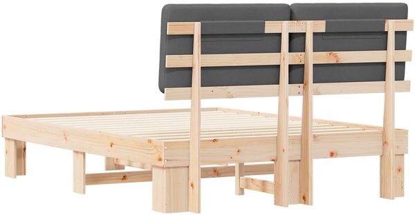vidaXL Bettgestell mit gepolstertem Kopfteil Dunkelgrau 160 x 200 cm 877335 Bild 7