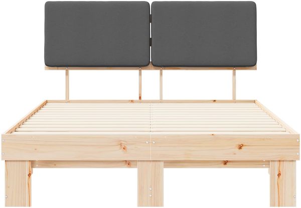 vidaXL Bettgestell mit gepolstertem Kopfteil Dunkelgrau 160 x 200 cm 877335 Bild 5