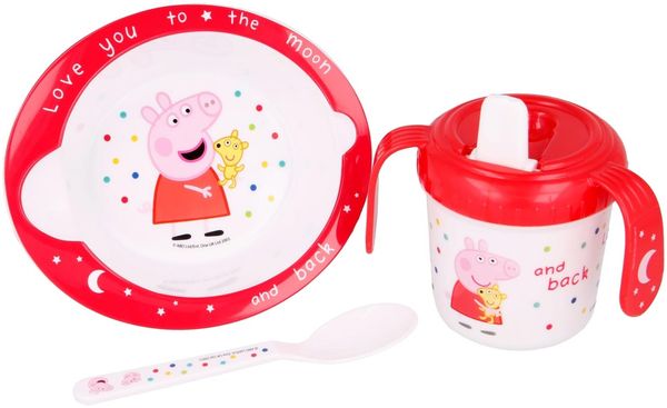 Stor Peppa Pig Babygeschirr Set 3-teilig