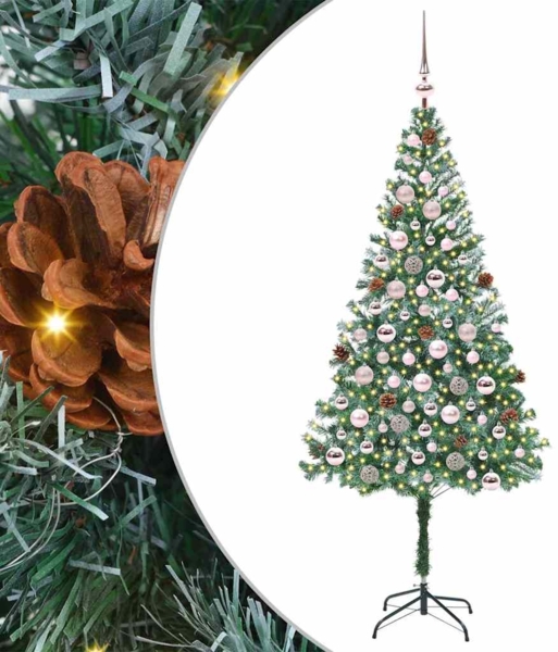 vidaXL Künstlicher Weihnachtsbaum Grün 180 cm PVC und Stahl 3396716