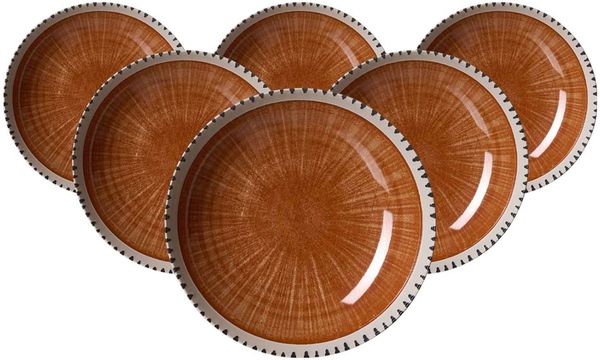 Ritzenhoff & Breker Natura Suppenteller ø 21 cm 6er Set - Braun