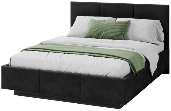FDM Polsterbett ALMADA modern mit Bettkasten MADE IN EU - mit hochwertigem Paris Bezug (verfügbar 90x200 120x200 140x200 160x200 180x200cm, Bettrahmen, Bett, mit großen gepolsterten Kopfteil, mit Bettkasten zum aufklappen), Hebbarer Metallrahmen, Bettk...