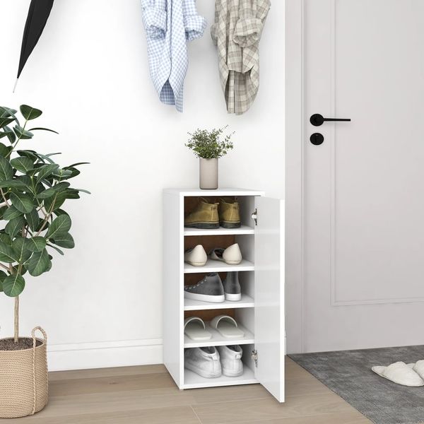 vidaXL Schuhschrank Weiß 32x35x70 cm Holzwerkstoff 808954