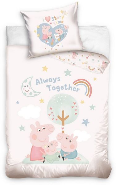 Peppa Pig Babybettwäsche Schweinchen Peppa Babybettwäsche BABY254015 100x135 cm + 40x60 cm