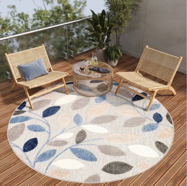 Tapiso Outdoorteppich PATIO, rund, Höhe: 6 mm, Indoor, Outdoor, Wohnzimmer, Balkon