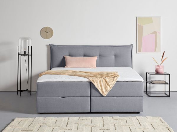 andas Boxbett Kederleicht, inklusive Bettkasten & Topper, in 4 Breiten und 2 Härtegraden