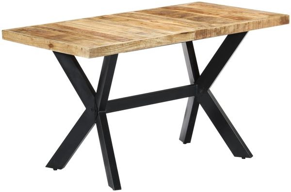 Esstisch, Küchentisch 140 x 70 x 75 cm Raues Mangoholz