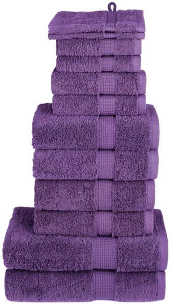 vidaXL 12 tlg. Premium-Handtuch-Set SOLUND Lila 600 g/m² 137579