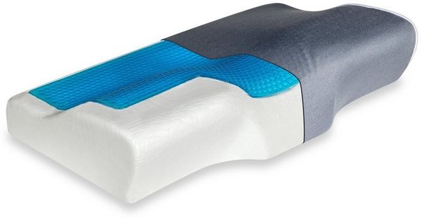 Vitabo Nackenkissen Kopfkissen mit Gel-Auflage, ergonomisch, Seitenschläfer Nackenkissen