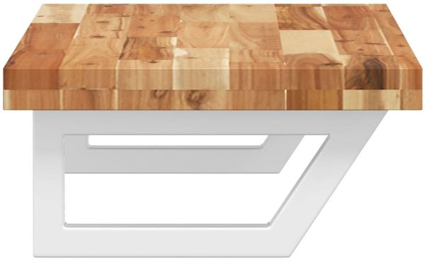 vidaXL Waschbeckenregal Wandmontage Stahl und Akazienholz 3302742 Bild 5