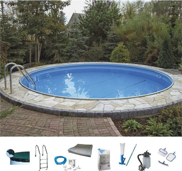 KONIFERA Rundpool Kuba II (Set, 9-tlg), verschiedene Größen, für den Volleinbau