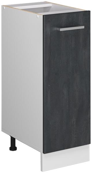 Vicco Apothekerunterschrank R-Line Schwarz Beton Weiß 30 cm ohne Arbeitsplatte