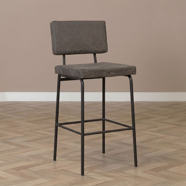Bronx71 Barhocker Espen Eco-Leder anthrazit 64 - 77 cm