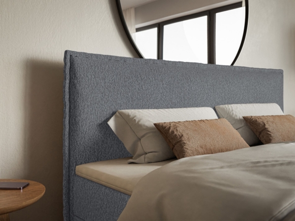 Selsey 'Softie' Boxspringbett 140x200 cm mit Topper und Stauraum, Chenille, Graphitgrau Bild 6