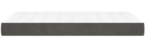 vidaXL Taschenfederkernmatratze Mittel Dunkelgrau 120x200x20 cm Samt 347769 Bild 4