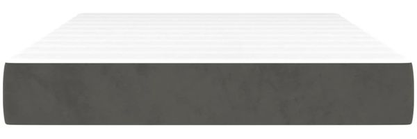 vidaXL Taschenfederkernmatratze Mittel Dunkelgrau 120x200x20 cm Samt 347769 Bild 3