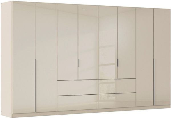 OTTO home Drehtürenschrank Kleiderschrank Kleiderschränke Schrank Garderobe AGORDO mit Glasfront (in zwei Griff-Farben, Breiten 91-360 cm) mit Außenschubkästen, in 7 Breiten und 2 Höhen MADE IN GERMANY