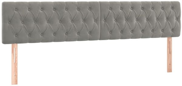 vidaXL Boxspringbett mit Matratze & LED Hellgrau 120x190 cm Samt 3270329 Bild 9