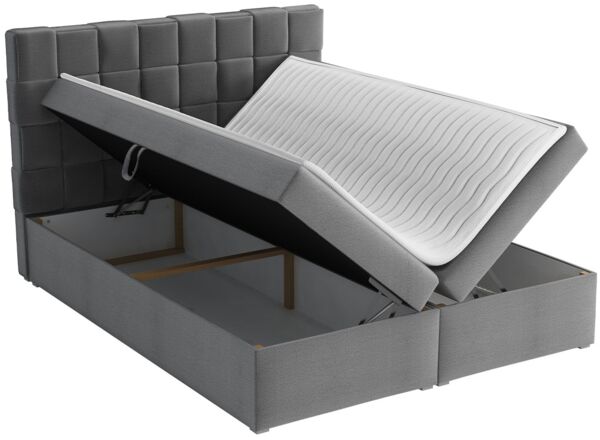 Boxspringbett Malmo Box, Dunkelgrau, 180x200 cm Bild 4