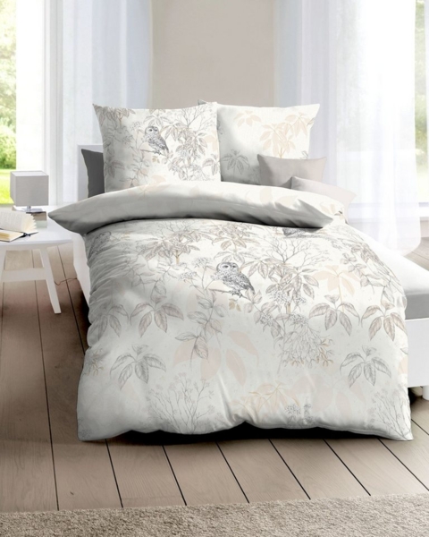 Kaeppel Bettwäsche Schneeeule, Feinbiber, 2 teilig