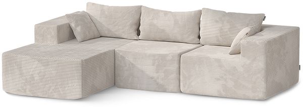 Ecksofa mit Relaxfunktion Nuvio Beige 250 x 169 cm Vicco