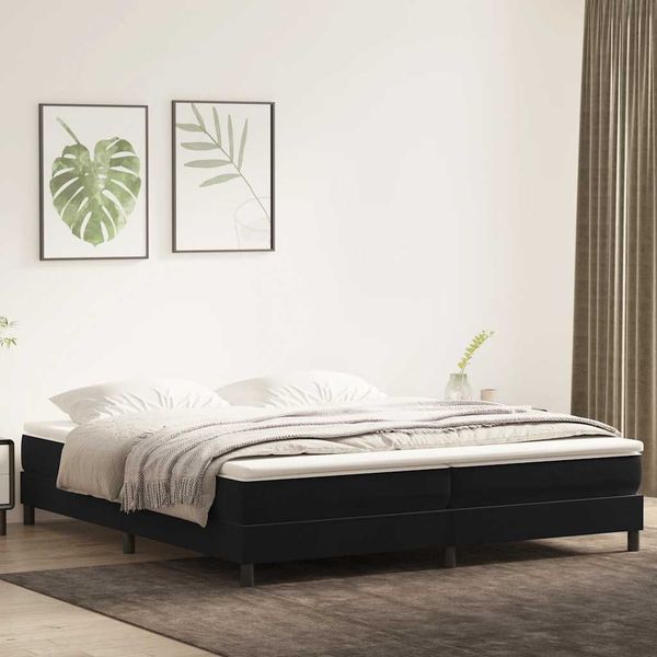 vidaXL Boxspringbett ohne Matratze Schwarz 200x220 cm Samt 3315893