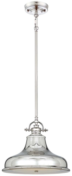 Elstead Lighting Emery 1-Light Medium Pendelleuchte Silber 1-flammig E27