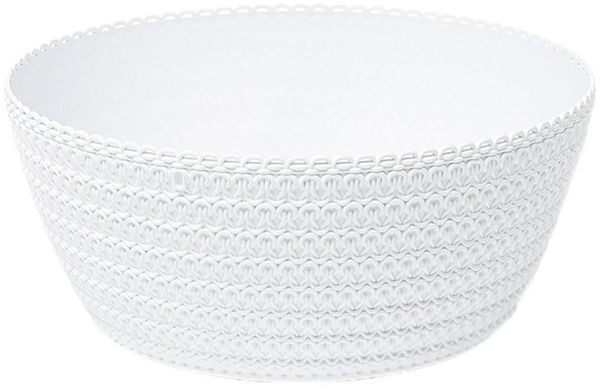 Heimwerkercenter Pflanzschale MePla Schale Jersey - wetterfestes Pflanzgefäß ø24cm - weiß