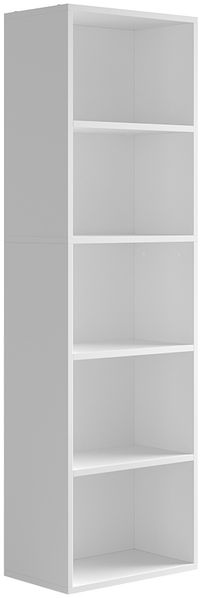 Bücherregal Bob Weiß 40 x 132 cm mit 5 Fächern Vicco
