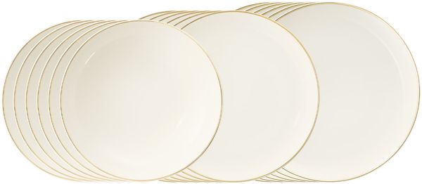 Seltmann Weiden Savona Teller-Set 18-teilig Goldlinie