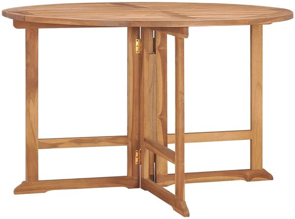Gartentisch, Esstisch, Küchentisch Klappbar Ø110x75 cm Massivholz Teak