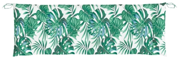 vidaXL Gartenbank-Auflage Blattmuster 150x50x7 cm Oxford-Gewebe 378972