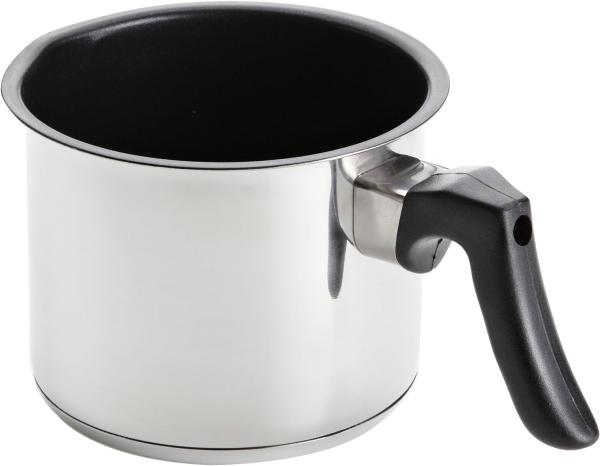 Karl Krüger 2112B Milchtopf 12 cm Edelstahl mit Antihaftbeschichtung und Ausguss, Inhalt 1,0 Liter / Milch-Topf / INDUKTION