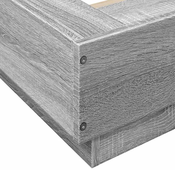 vidaXL Bettgestell Grau Sonoma 75x190 cm Holzwerkstoff 3281250 Bild 7