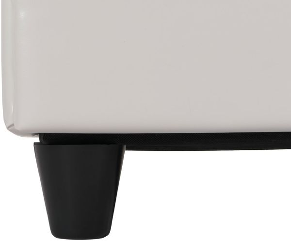 Bank Sitzbank mit Aufbewahrung Kriens XXL, Leder + Kunstleder, 180x45x45cm ~ weiß Bild 7