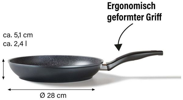 STONELINE Bratpfanne, Aluminium (1-tlg), STONELINE®- Keramikbeschichtung, Induktion Bild 3